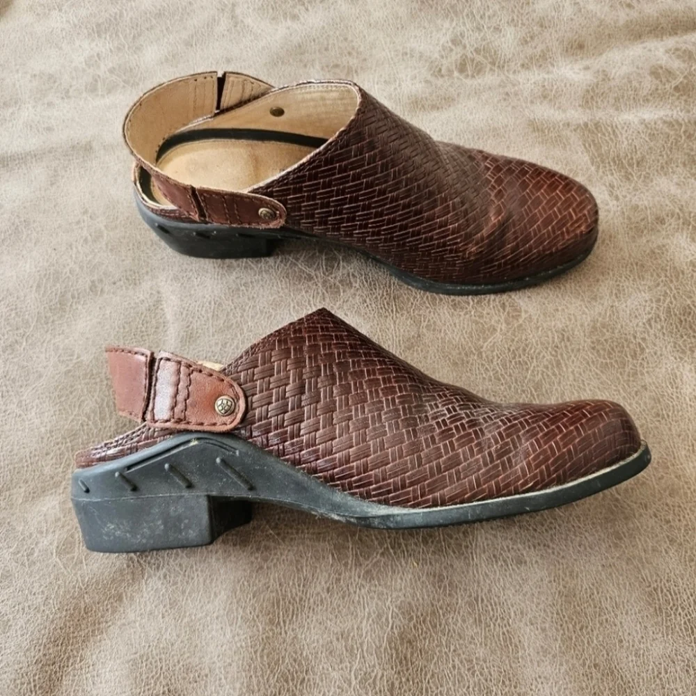 Ariat Weaved Leather Mule Slide - Picture 1 of 9